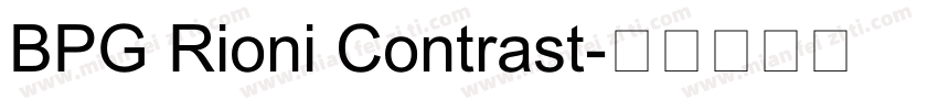 BPG Rioni Contrast字体转换